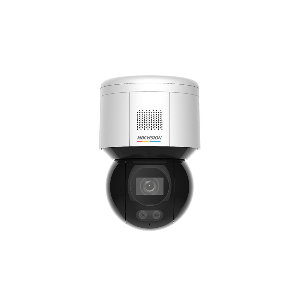 Camera supraveghere IP Speed Dome PTZ Hikvision Full Color DS-2DE3A400BW-DE(F1)(T5), 4 MP, lumina alba 30 m, 4 mm, slot card, microfon si difuzor, PoE HikVision