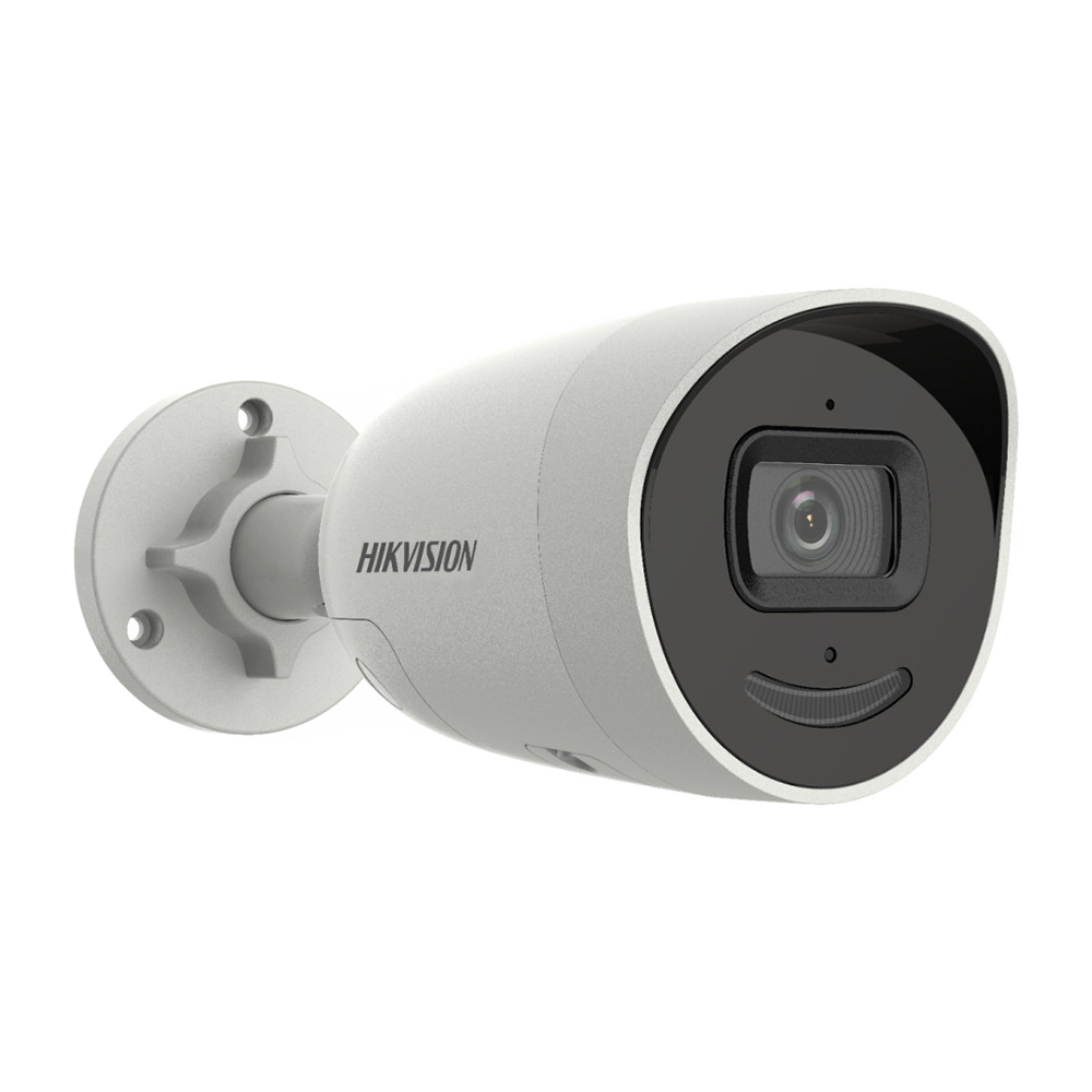Camera supraveghere IP exterior Hikvision AcuSense DarkFighter DS-2CD2046G2-IU/SL, 4 MP, IR 40 m, 2.8 mm, microfon, stroboscop, slot card, PoE