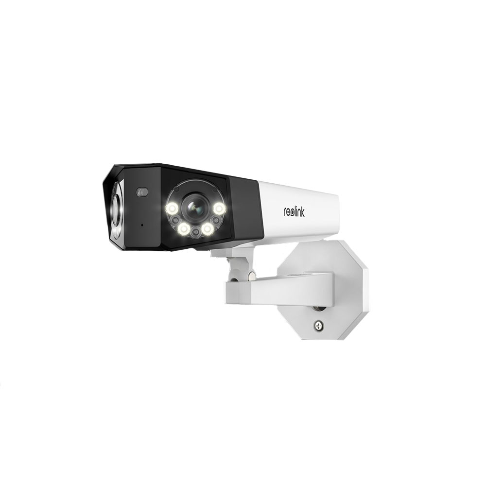 Camera supraveghere IP exterior Reolink Duo PoE, 2K, 4 mm, unghi vizual 150 grade, slot card, lumina alba / IR 30 m, detectie oameni/vehicule, microfon la reducere 150