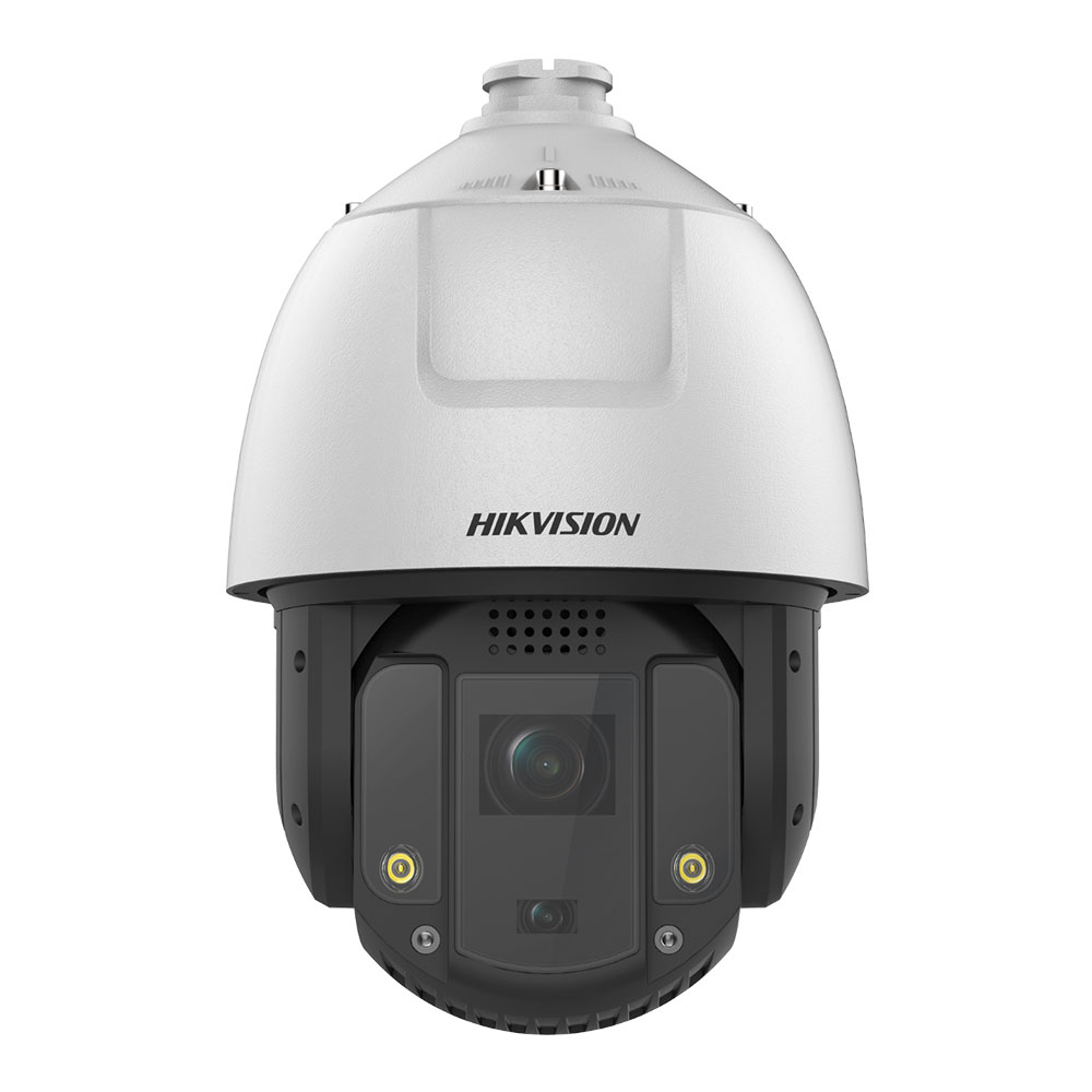 Camera supraveghere IP PTZ Speed Dome cu lentila duala Hikvision Acusense DS-2DE7S425MW-AEB5, 4 MP, IR 200 m, lumina alba 30 m, 4 mm / 4.5 – 112.5 mm, motorizat, 25x, slot card, PoE 112.5 imagine noua tecomm.ro