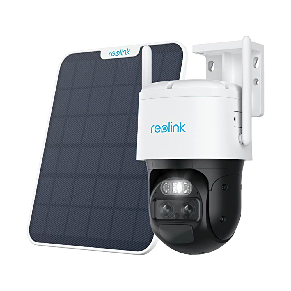 Camera supraveghere wireless 4G PTZ Reolink TrackMix + Panou solar, 4 MP, 2.8 + 8 mm, lumina alba / IR 15 m, dual band, microfon, difuzor, slot card 2.8