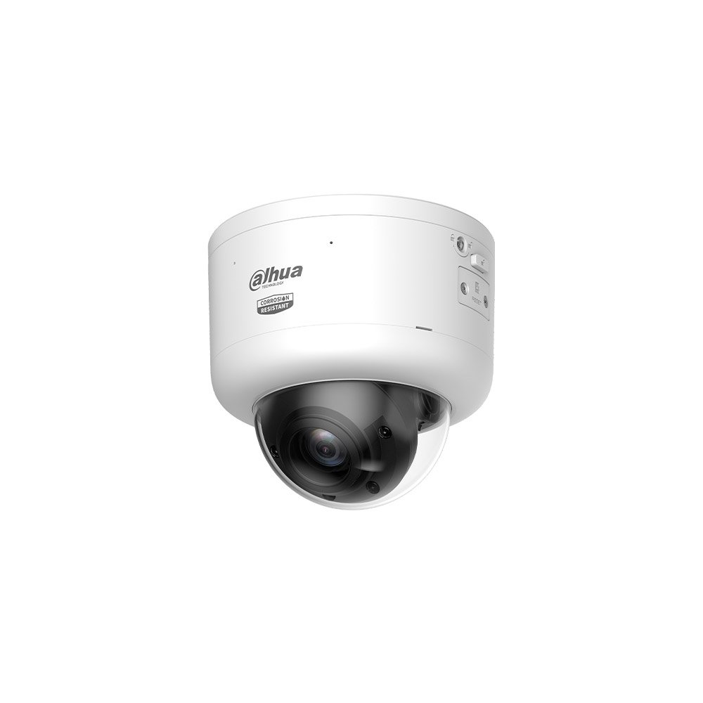 Camera supraveghere IP Dome PTRZ cu iluminare duala Dahua WizMind PTRZ IPC-HDBW5459Z-ZHE-PV-0832-PRO-ATC, 4 MP, 8-32 mm, IR/lumina calda 80/60 m, microfon dual si difuzor, alarma luminoasa si sonora, slot card, ePoE