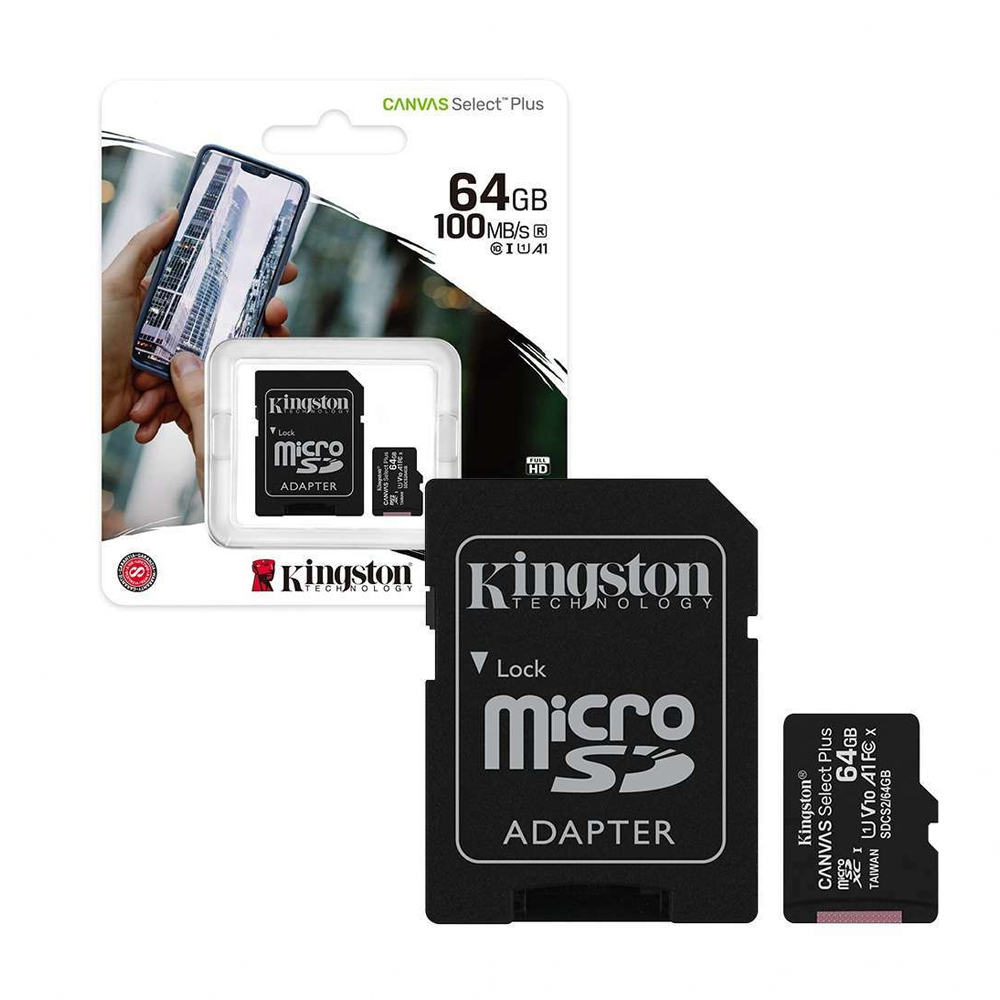 Card de memorie Kingston Canvas Select Plus Micro-SDXC 64GB, clasa 10 spy-shop