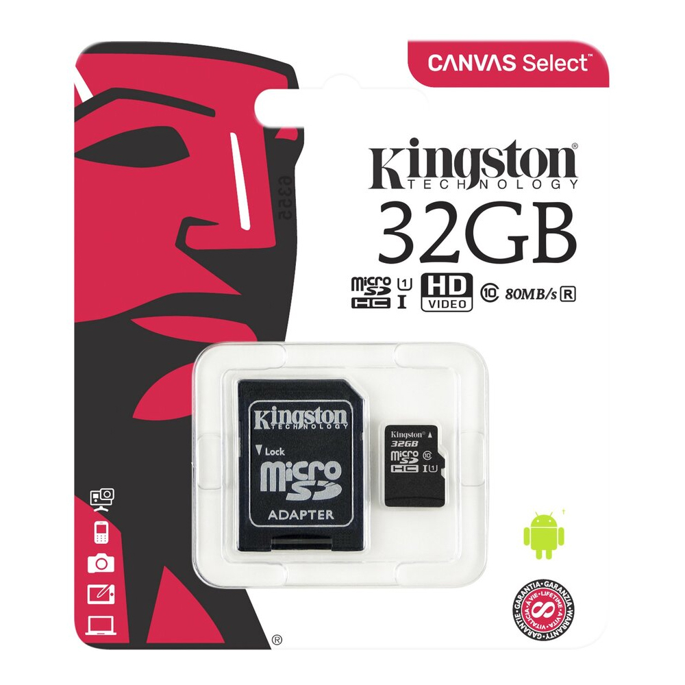 Card de memorie Kingston Canvas Select Plus MicroSDHC 32GB, clasa 10 32GB imagine Black Friday 2021