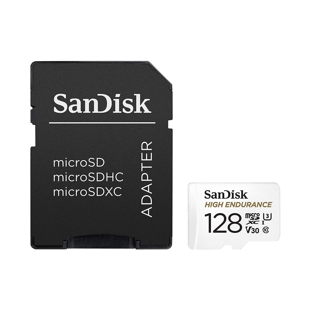 Card de memorie SanDisk HIGH Endurance MicroSDXC SDSQQNR-128G-GN6IA, 128 GB, U3, clasa 10, 100Mb/s+ adaptor SD spy-shop