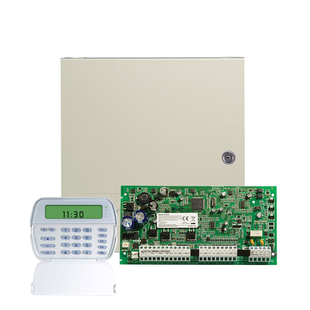 Centrala alarma antiefractie DSC Power PC 1616ICON cu tastatura PK5501, 2 partitii, 6 zone, 48 coduri utilizatori 1616ICON imagine noua