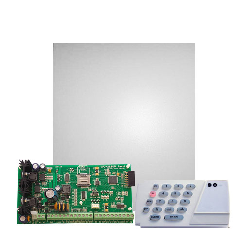 Centrala alarma antiefractie Instant Power Version IPC-210UP cu tastatura LED, 2 partitii, 8 zone, 32 utilizare Alarma imagine noua