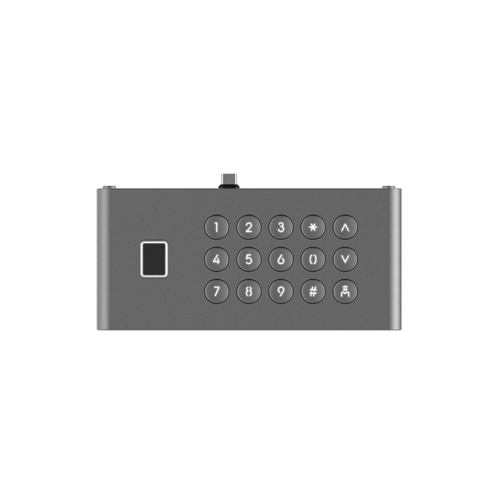 Cititor biometric de exterior cu tastatura Hikvision DS-KDM9633-FKP, 5000 amprente, cod pin 5000