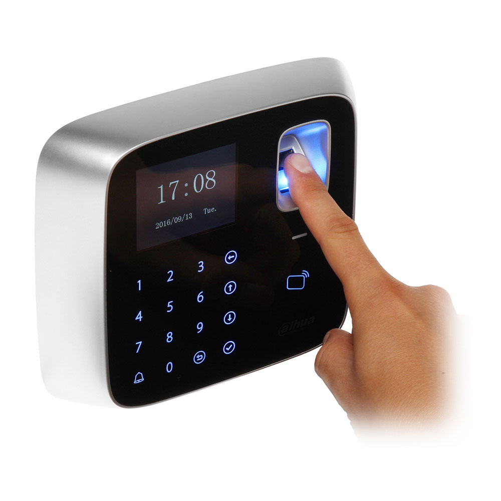 Cititor biometric de interior IP Dahua ASI1212A-D, EM, PIN/card, amprenta, 30.000 carduri, 3.000 amprente, antipassback Dahua imagine 2022