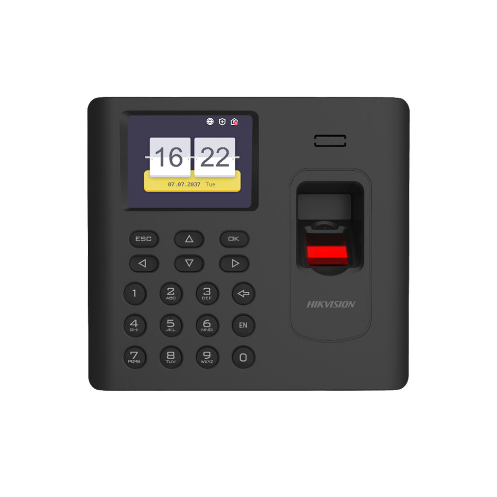 Cititor biometric de interior IP WiFi Hikvision DS-K1A802AMF-B, 2.4 inch, Mifare, 13.56 MHz, 3.000 amprente, 100.000 evenimente 100.000 imagine Black Friday 2021