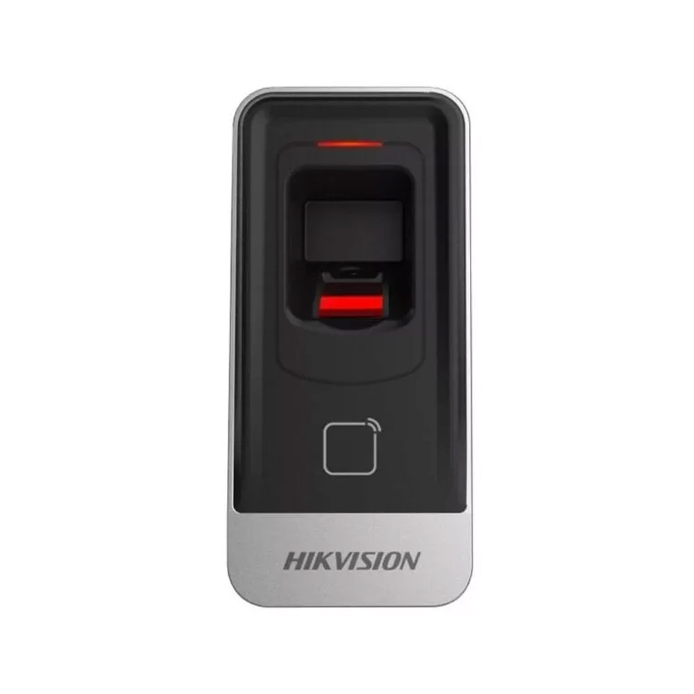 Cititor biometric Hikvision DS-K1201AMF, Mifare, 13.56 MHz, tamper, watchdog, aparent 13.56 imagine noua