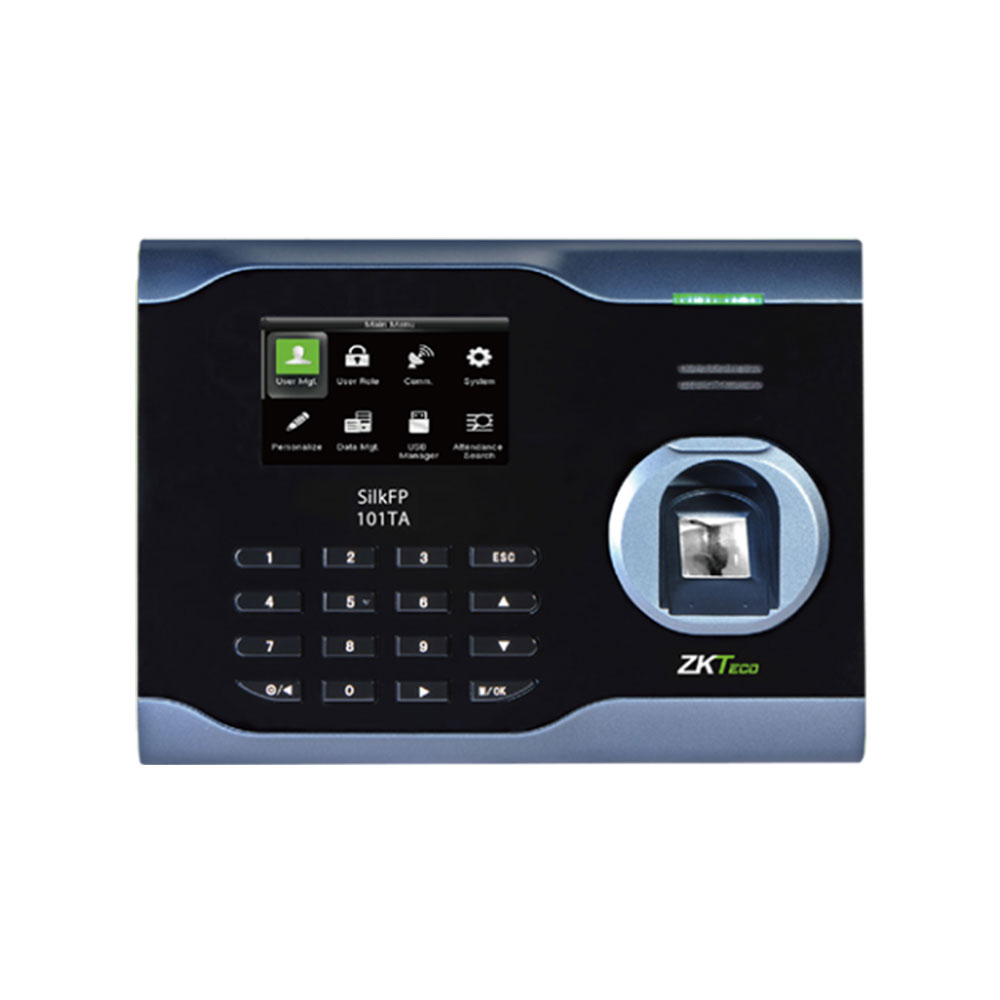 Controler de acces biometric IP ZKTeco TA-SILKFP-101TA-1, ecran 2.8 inch, parola, 3.000 amprente, 10.000 carduri, 100.000 evenimente spy-shop.ro imagine noua tecomm.ro