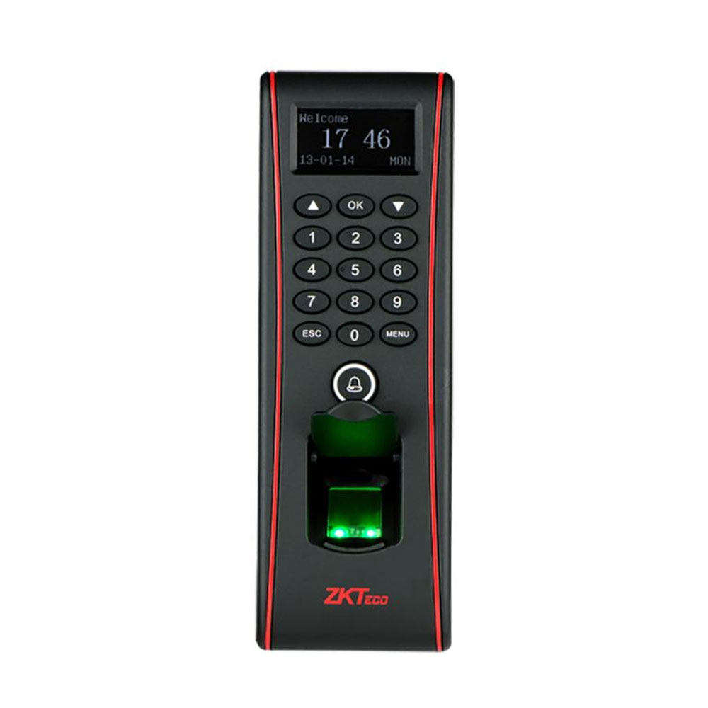 Cititor de proximitate biometric standalone TCP/IP ZKTeco ACO-TF1700-1, EM, 125 KHz, cod PIN, 3.000 ampente, 10.000 carduri, 50.000 evenimente 10.000