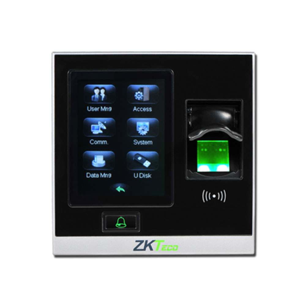 Cititor de proximitate biometric TCP/IP ZKTeco LC-SF420ZLM-B-1, ecran tactil 2.8 inch, EM, 125 KHz, 1.500 amprente, 5.000 carduri, 80.000 evenimente 1.500 imagine noua
