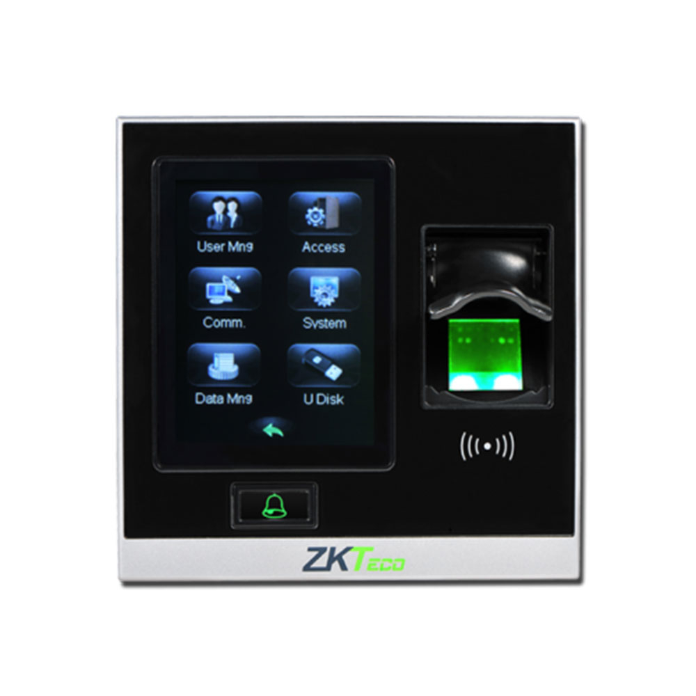 Cititor de proximitate biometric TCP/IP ZKTeco LC-SF420ZLM-B-2, ecran tactil 2.8 inch, Mifare, 13.56 MHz, 1.500 amprente, 5.000 carduri, 80.000 evenimente spy-shop.ro