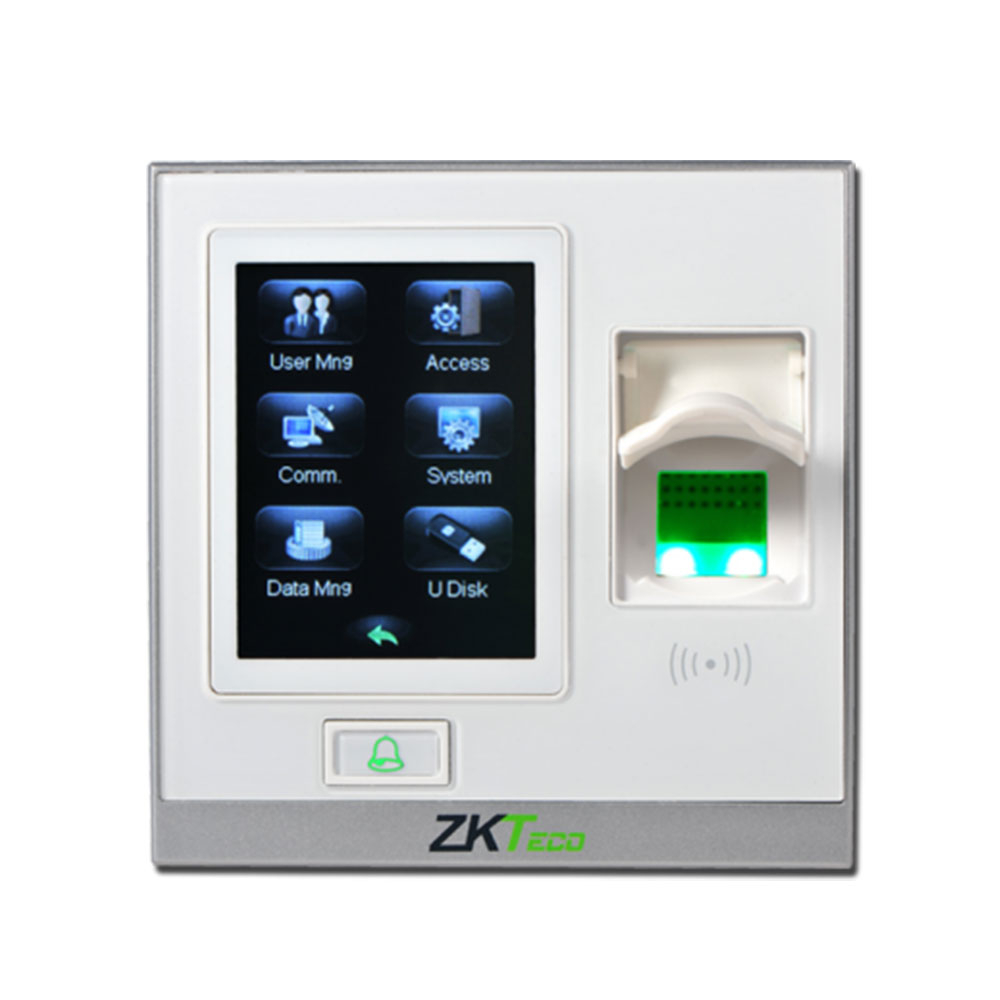Cititor de proximitate biometric TCP/IP ZKTeco LC-SF420ZLM-W-1, ecran tactil 2.8 inch, EM, 125 KHz, 1.500 amprente, 5.000 carduri, 80.000 evenimente 1.500 imagine noua tecomm.ro