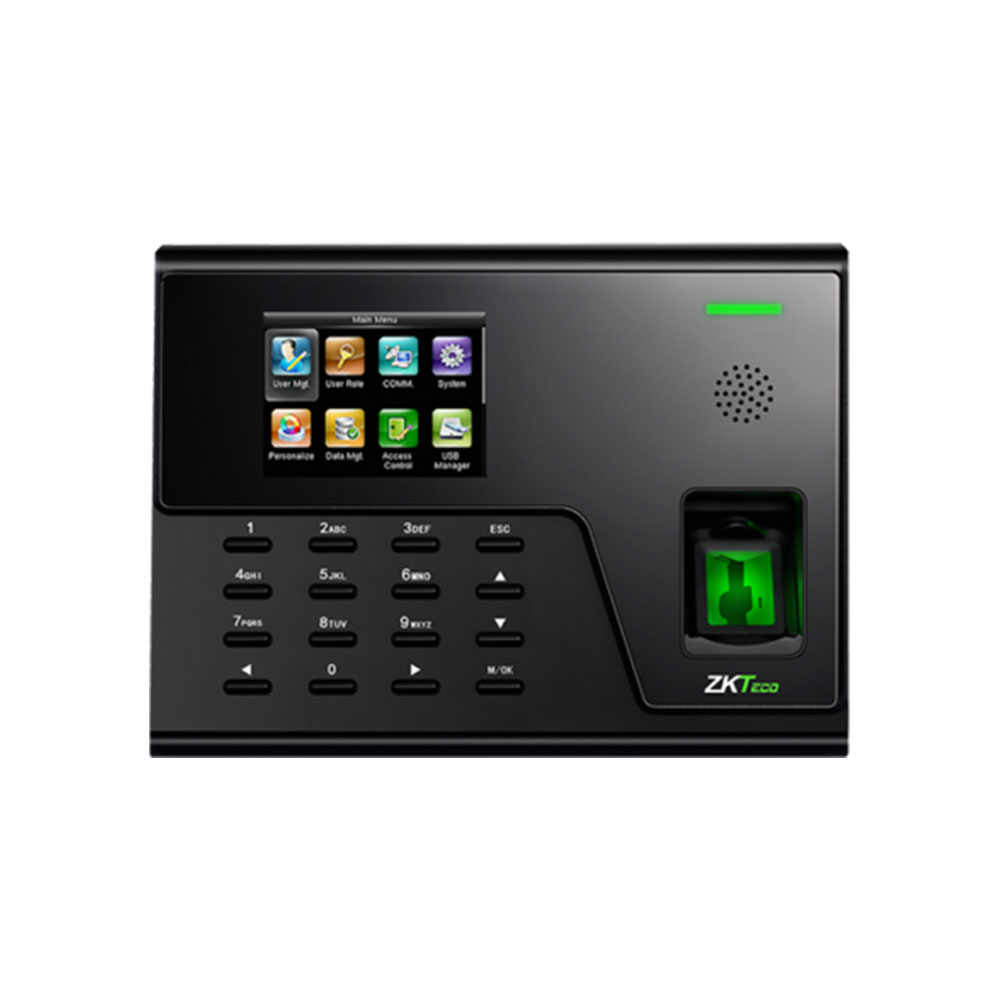 Controler de acces IP biometric ZKTeco TA-UA760-1-W, WiFi, ecran 2.8 inch, parola, 1.000 amprente, 3.000 carduri, 50.000 evenimente 1.000 imagine Black Friday 2021