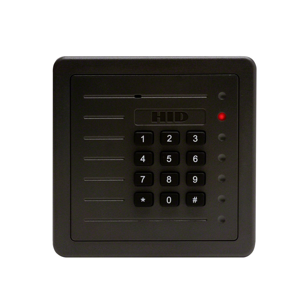 Cititor de proximitate cu tastatura HID 5355 ProxPro, 125 kHz, Wiegand, card/cod PIN, interior/exterior 125 imagine noua tecomm.ro