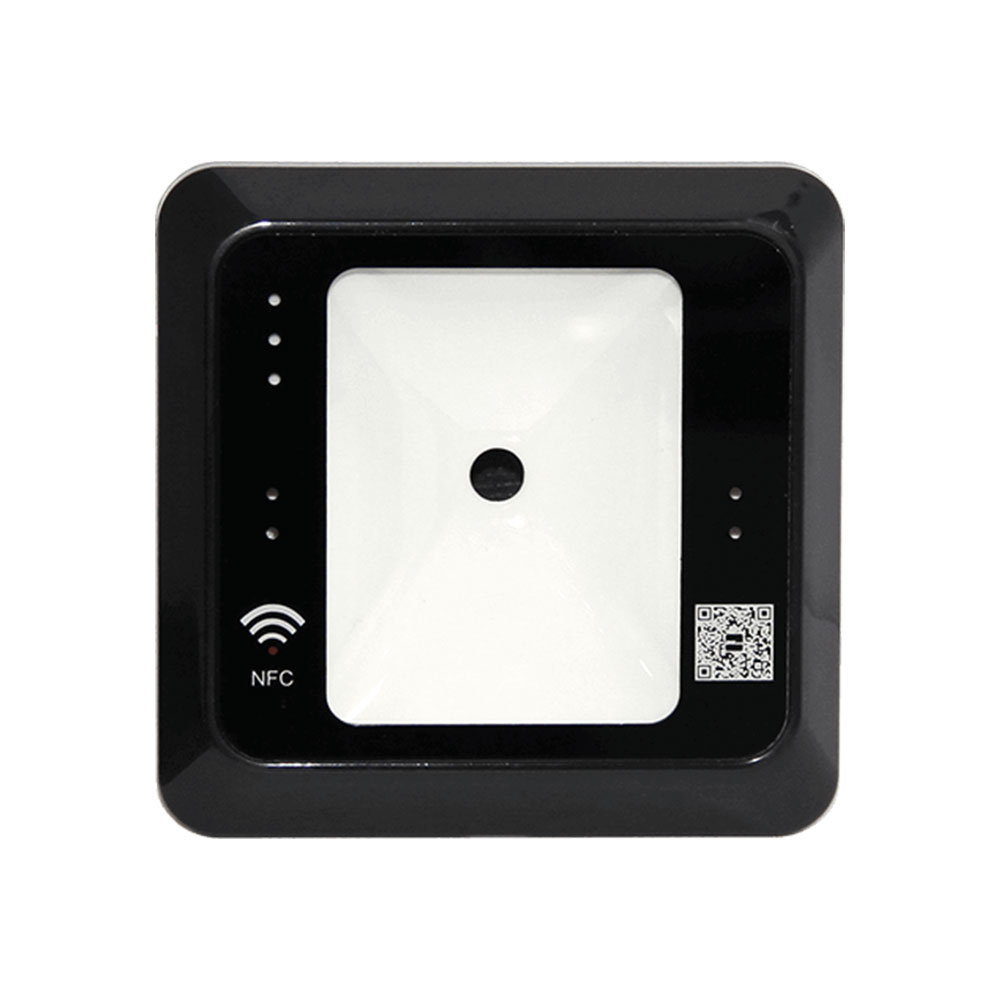 Cititor de proximitate RFID ZKTeco ACC-ER-QR50BE, Wiegand, EM, 125 KHz, cod QR, NFC, interior 125