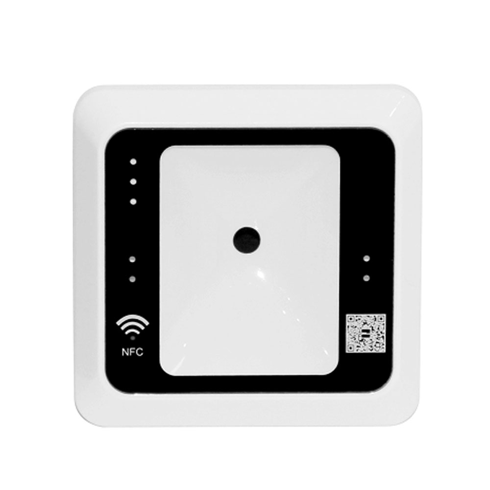 Cititor de proximitate RFID ZKTeco ACC-ER-QR50WE, Wiegand, EM, 125 KHz, cod QR, NFC, interior la reducere 125
