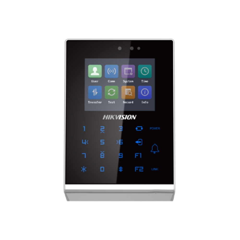 Cititor de proximitate standalone cu tastatura RFID Hikvision DS-K1T105AM, WiFi, 2.8 inch, Wiegand, Mifare, 100.000 carduri, 300.000 evenimente HikVision
