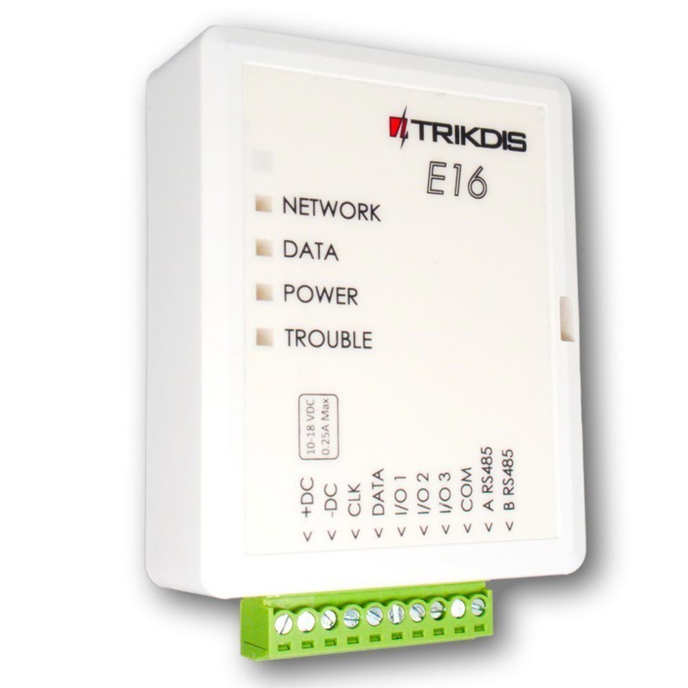 Comunicator ethernet panou alarma E16 Trikdis TX-E16, 18 V Alarma