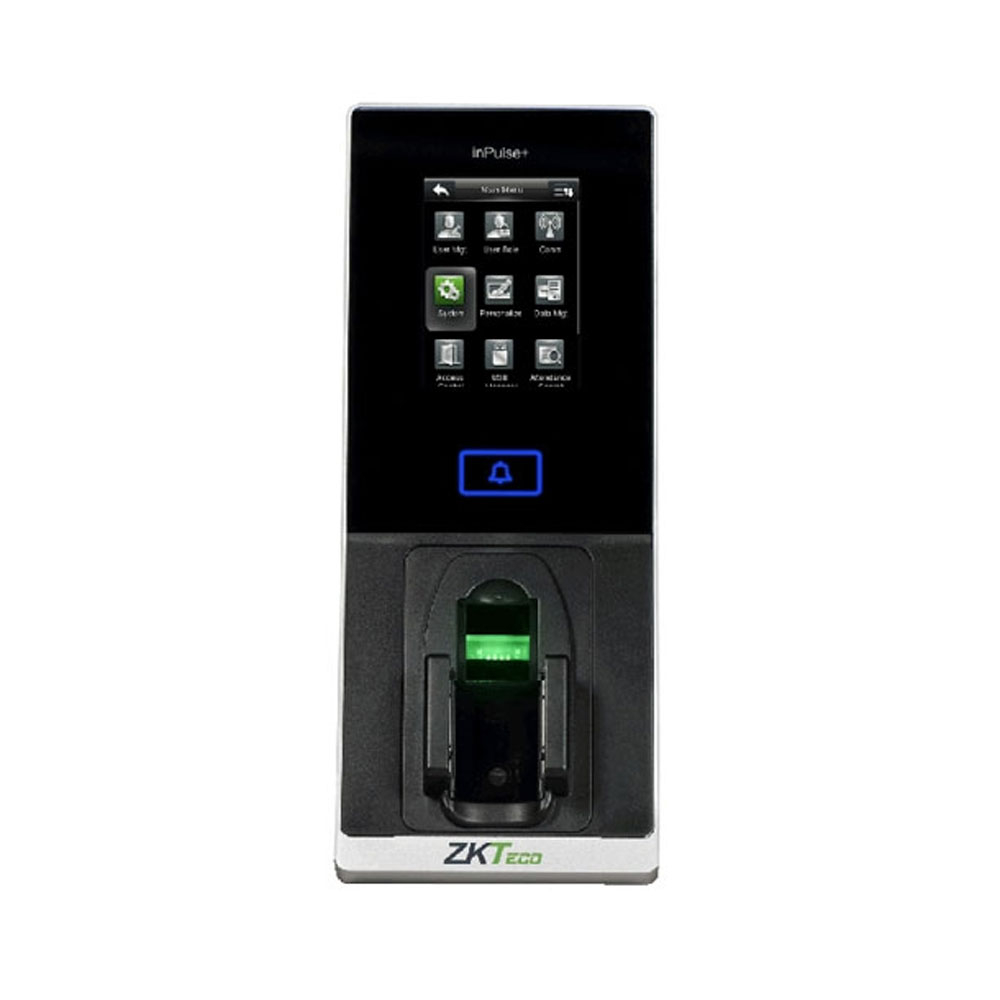 Controler de acces IP biometric ZKTeco InPULSE+, ecran 2.8 inch, EM, 125 KHz, cod PIN, 1.500 vene, 1.500 amprente, 100.000 evenimente