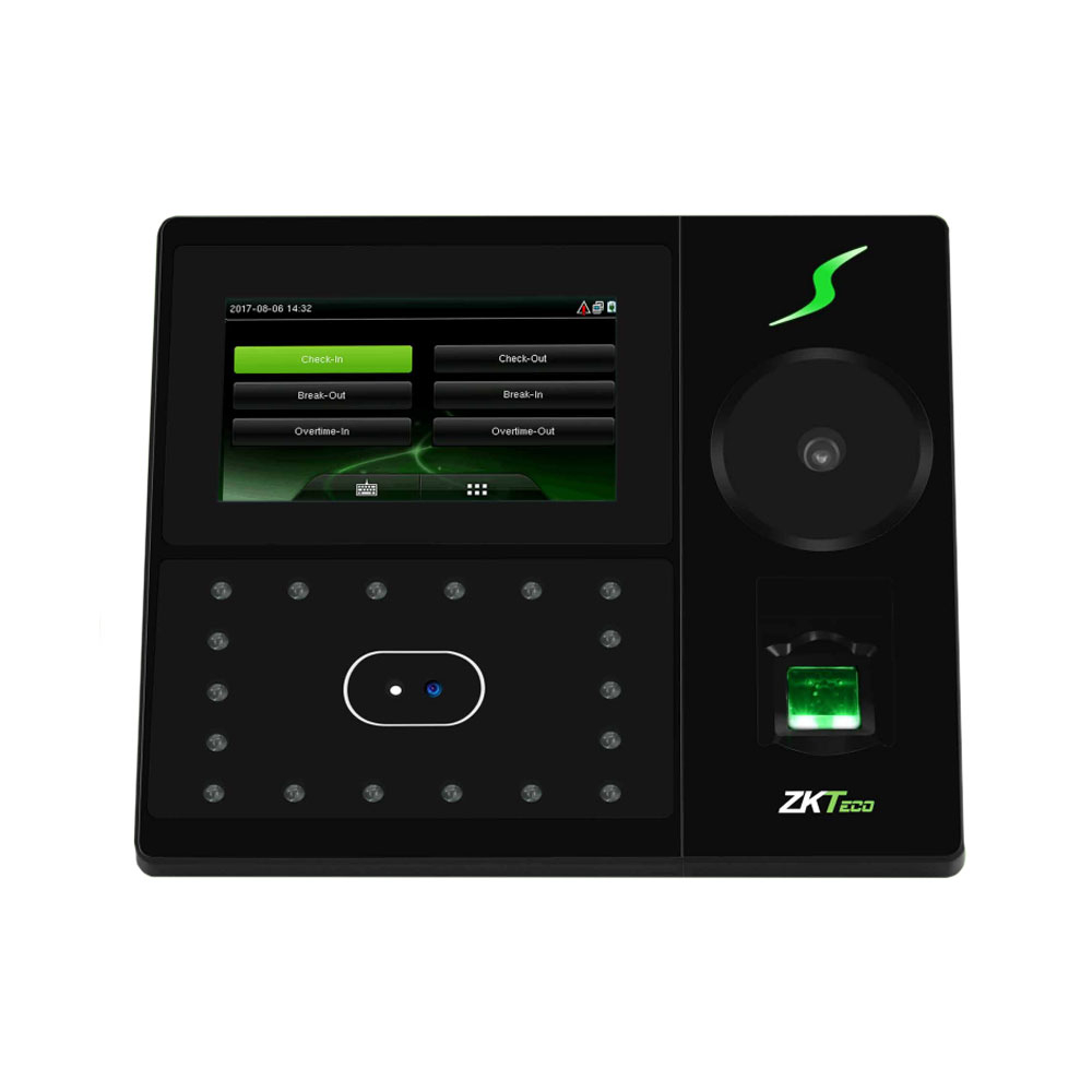 Controler de acces IP biometric ZKTeco TA-PFACE-202B-1, ecran 4.3 inch, 600 palme, 2.000 amprente, 1.200 fete, 10.000 carduri, 100.000 evenimente 1.200