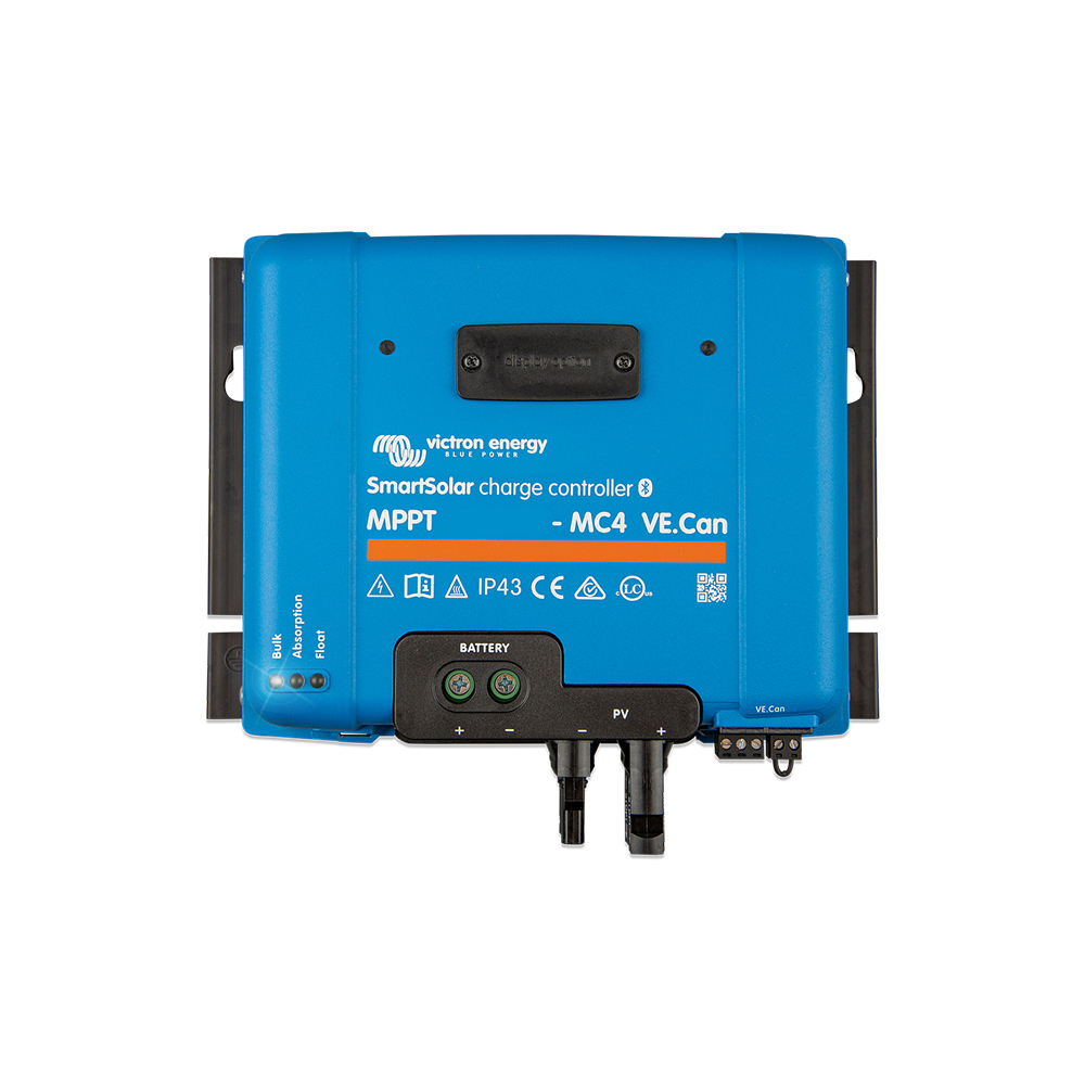 Controler pentru incarcare acumulatori sisteme fotovoltaice MPPT Victron SmartSolar SCC115085511, 12/24/48V, 85A, VE.Can, bluetooth, conectori MC4 12/24/48V
