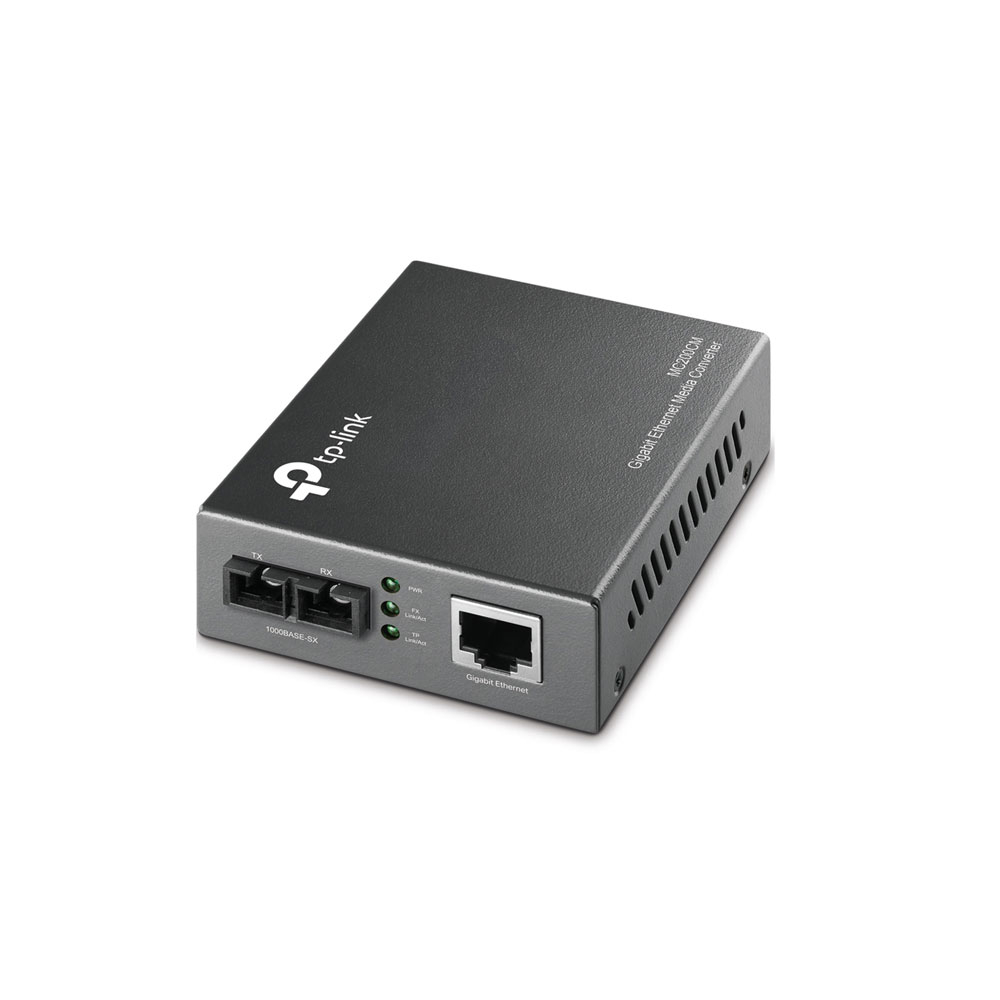 Convertor media TP-Link MC200CM, 10/100/1000 Mbps, 1 port SC/UPC, multi-mod, 550 m, montabil in rack 10/100/1000