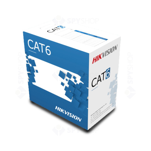 Cablu UTP CAT6 Hikvision DS-1LN6-UE-W, rola 305 m