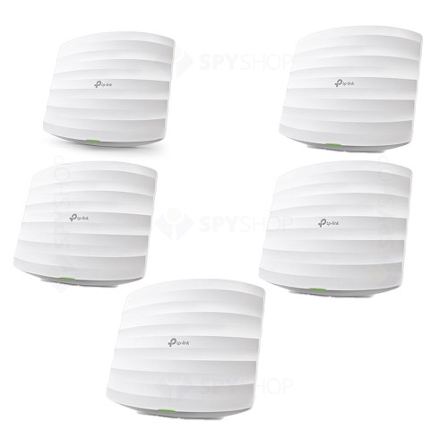 Acces Point wireless TP-Link EAP245(5-pack), 2 porturi, 2.4/5.0 GHz, 1750 Mbps, PoE/PoE Pasiv, 5 bucati