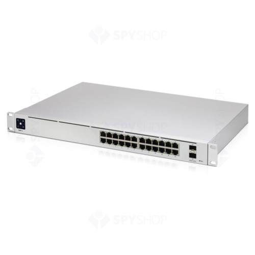 Switch Gigabit cu 24 porturi Ubiquiti UniFi USW-PRO-24, 88 Gbps, 2 porturi SFP, 10/100/1000 Mbps, cu management