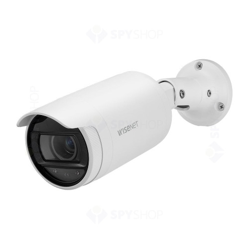 Camera supraveghere exterior IP Hanwha ANO-L6082R, 2 MP, motorizata 3.3 - 10.3 mm, IR 30 m, slot card, PoE