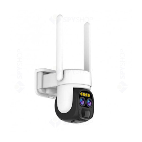 Camera supraveghere exterior Dome Wi-Fi Vstarcam CB67D, 3 MP, 4mm - 12mm, IR/lumina alba 850 nm, microfon si difuzor, slot card