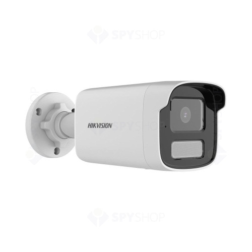 Camera supraveghere exterior Hikvision DS-2CD1T83G2-LIUF(4MM), 8 MP, Smart Hybrid cu LED alb si IR 50 m, 4 mm, slot card, microfon, PoE