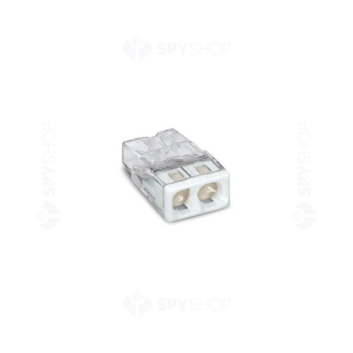 Conector Push Wire Wago 2273-242 cu pasta Alu-Plus, 2 conductori monofilari maxim 2.5 mm2, 24 A