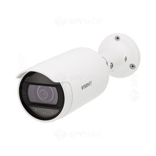 Camera supraveghere exterior IP Hanwha ANO-L6012R, 2 MP, 2.8 mm, IR 30 m, slot card, PoE, detectare miscare