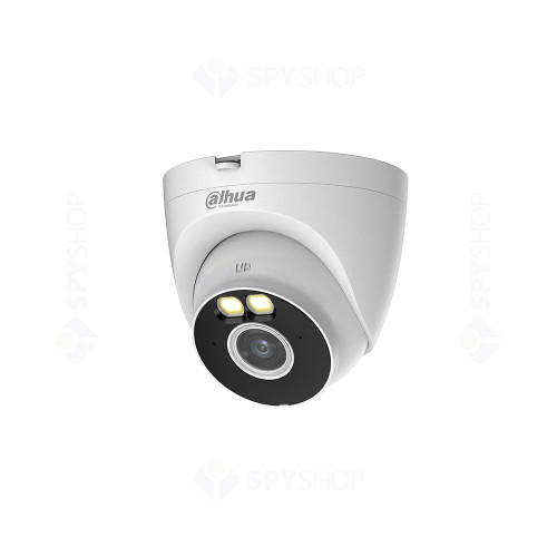 Camera supraveghere IP Dome WiFi Full Color Dahua T2A-LED, 2 MP, 2.8 mm, lumina calda 30 m, slot card, microfon