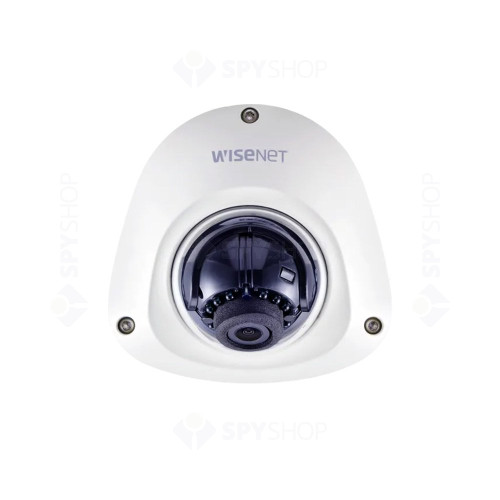 Camera supraveghere exterior IP Dome Hanwha ANV-L6023R, 2 MP, 3.6 mm, IR 15 m, slot card, PoE 