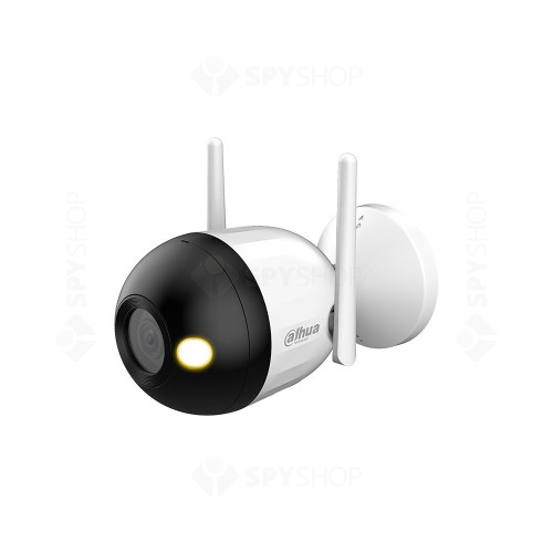 Camera supraveghere exterior IP WiFi Full Color Dahua F2C-LED, 2 MP, 2.8 mm, lumina calda 30 m, microfon, slot card