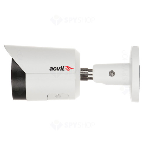 Sistem supraveghere IP exterior basic Acvil ACV-B4EXTFC30-2M-IP, 4 camere, 2 MP, lumina alba, 2.8 mm, slot card