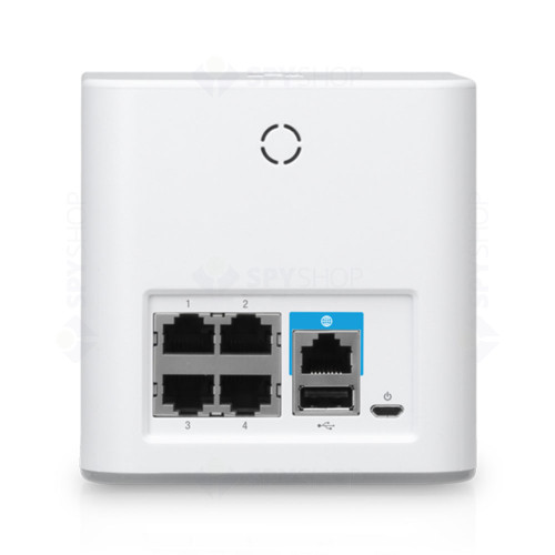 Router wireless cu MeshPoint Ubiquiti AmpliFi HD AFi-HD, 450 Mbps/1300 Mbps, 2.4 / 5 GHz, 5 porturi, ecran tactil
