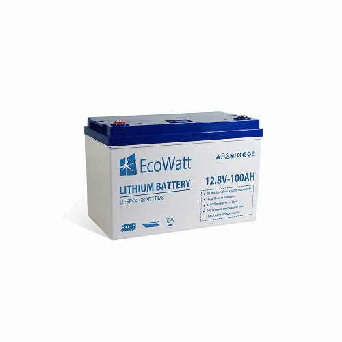 Acumulator litium EcoWatt LiFePO4 ECO-12-100, 12 V, 100 Ah, BMS