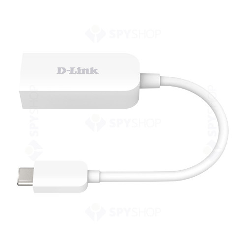 Adaptor de la USB-C la RJ45 D-Link DUB-E250, 2.5 Gbps, plug and play