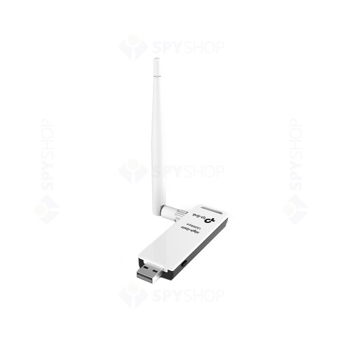 Adaptor USB Wi-Fi TP-Link TL-WN722N, 150 Mbps, 2.4 Ghz, USB 2.0