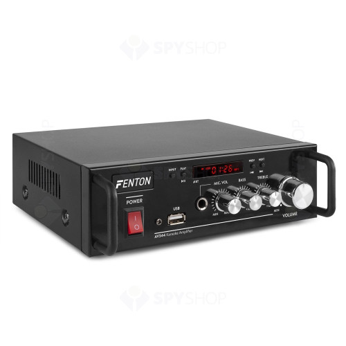 Amplificator karaoke cu acumulator Fenton AV344 103.120, USB, Bluetooth, 2x25W, 7.4V/1800mAh