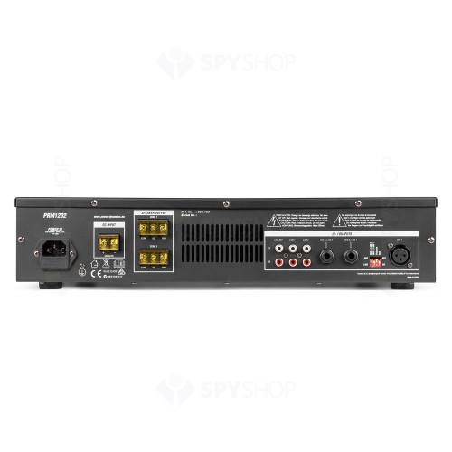 Amplificator matrix cu 2 zone Power Dynamics PRM1202 952.160, USB/SD, Bluetooth, MP3, 2x120W RMS, 100V/8ohm