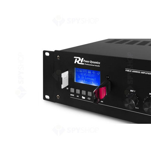 Amplificator mixer cu 6 canale si 4 zone Power Dynamics PRM240 952.154, USB/SD, Bluetooth, 240W RMS, 100V/8ohm
