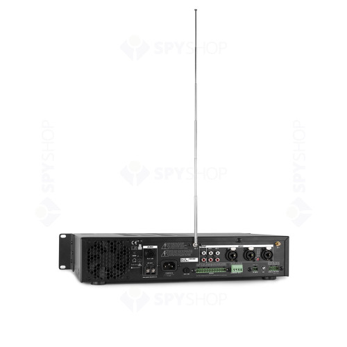 Amplificator mixer pe 4 zone Power Dynamics PDV120 952.068, USB/SD, Bluetooth, MP3, 120W RMS, 100V/8ohm